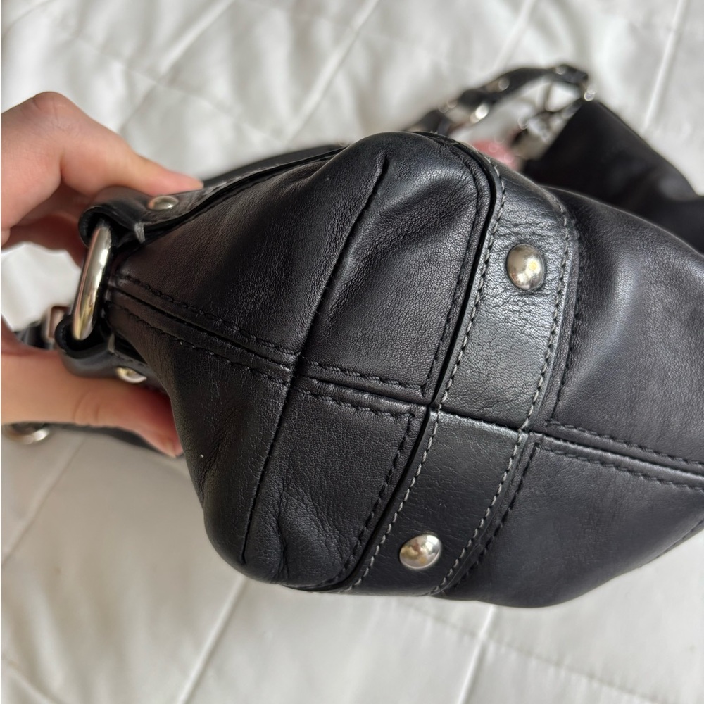 💜Coach Carly Black Leather 💜 - Picture 7 of 8